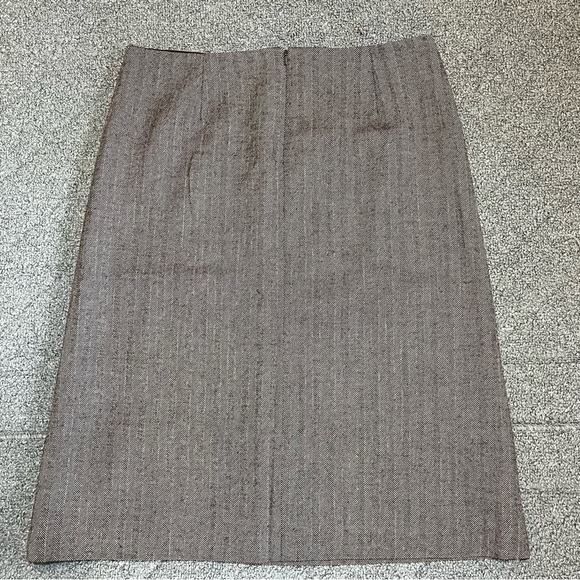 Vintage J.CREW Wool Pencil Skirt Womens Size 8 Brown Lined Business Acedamia - Picture 10 of 10